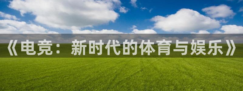 威客电竞官网：《电竞：新时代的体育与娱乐》
